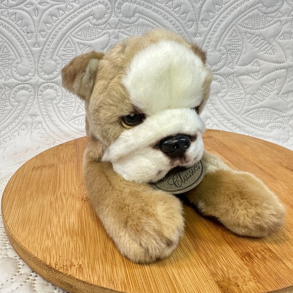 Russ Miyoni Classics Bulldog Plush Stuffed Animal 10" Realistic Tan Puppy Dog